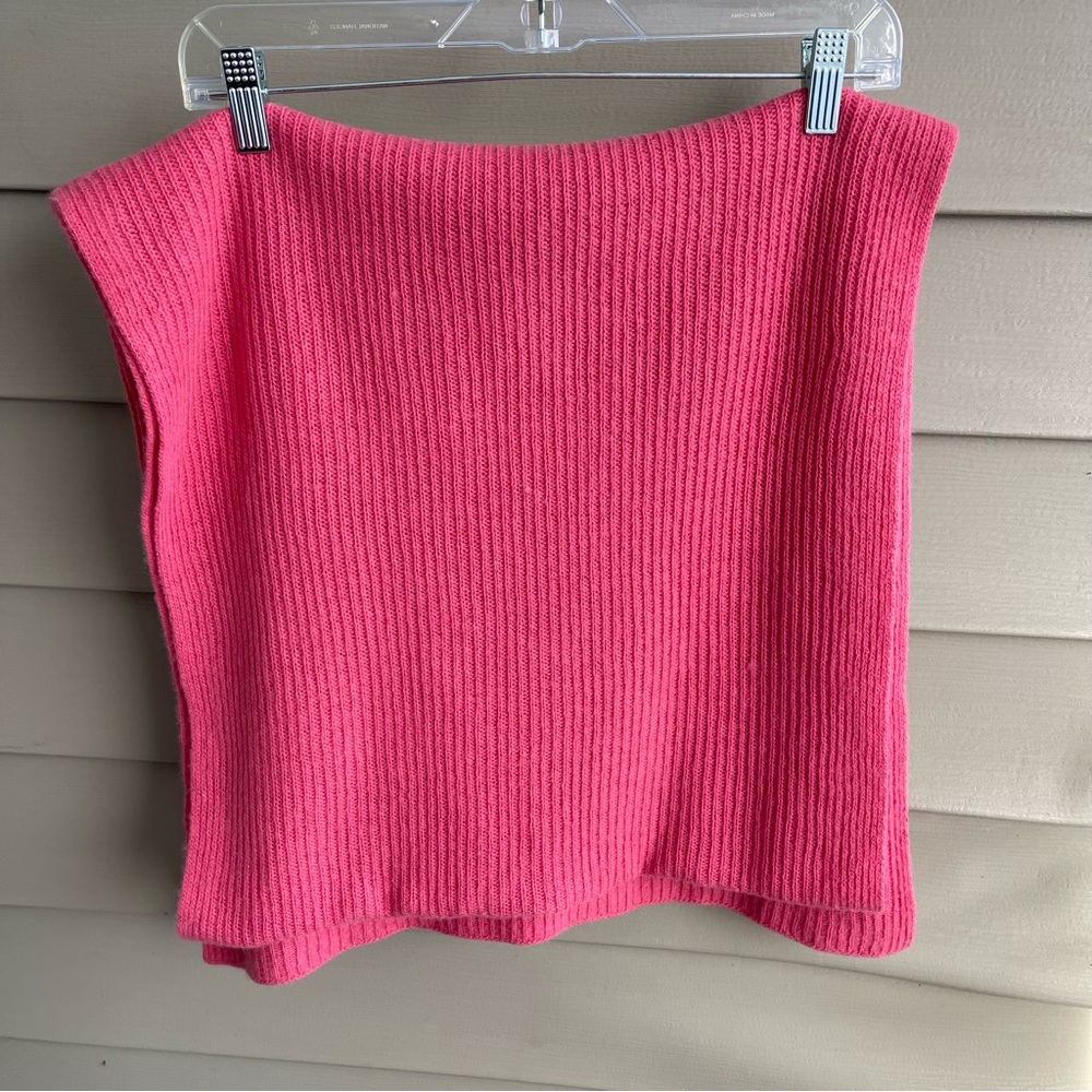 Portolano Winter Scarf Wool Cashmere Pink Old Money Knit Elegant 77 X 20 Classic
